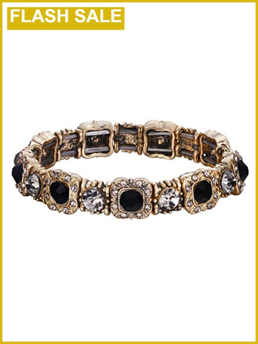 Austrian Crystal Vintage Inspired Stretch Tennis Bracelet Wedding Bridal